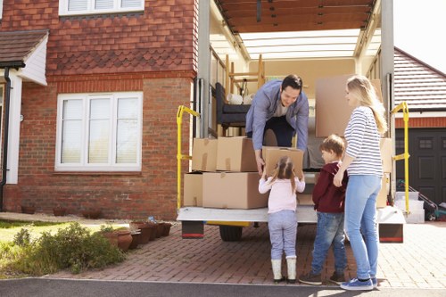 Same day removals service preparing items for transport in Westhampstead