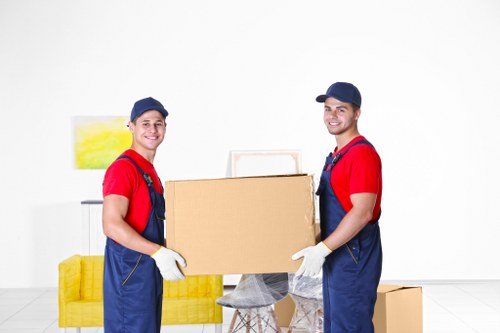 House removalists in Westhampstead unloading boxes at a new home