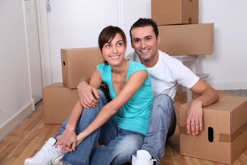Professional team removing furniture from a West Hampstead property