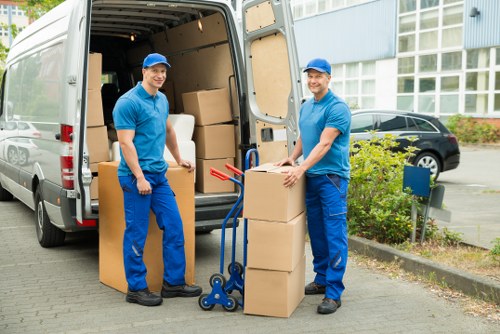 Loaded removal truck prepared for a local move in Westhampstead