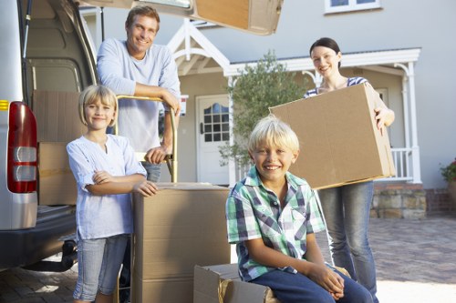 Moving van loading for a flat or house removal in West Hampstead