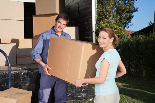 Packing and organising belongings before storage in West Hampstead